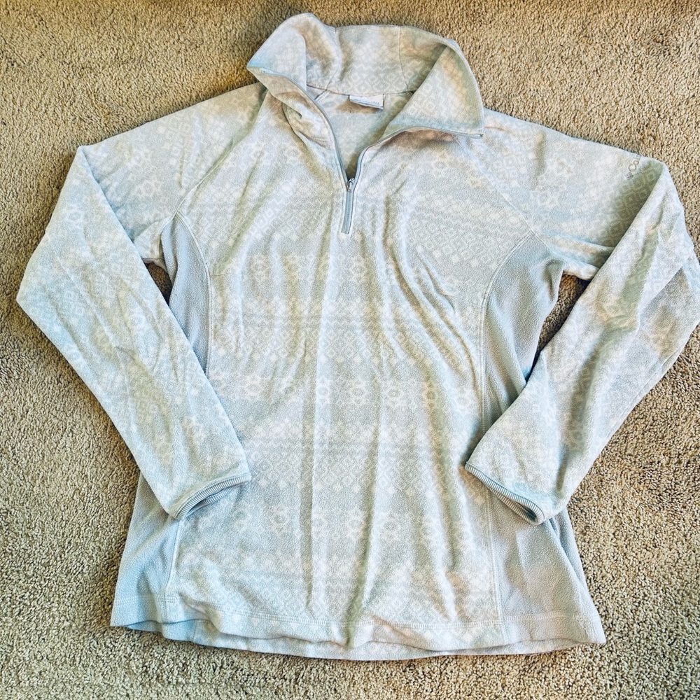 Columbia Light Blue Fleece Sweater